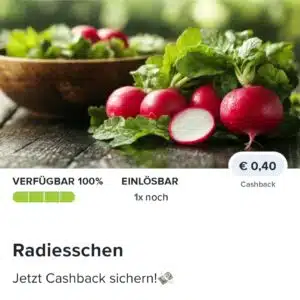 0,40€ Cashback auf Radieschen bei Marktguru