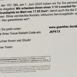 3x 1/10 SKL Millionenspiel KOSTENLOS