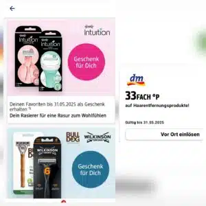 Wilkinson Sword/Intuition oder Bulldog Rasierer geschenkt beim Kauf der passenden Klingen! Zudem viiiiiiel Payback Punkte on Top [ggf personalisiert] 🤑🤑