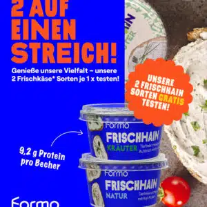 Formo Frischhain gratis testen: vegane Frischkäse