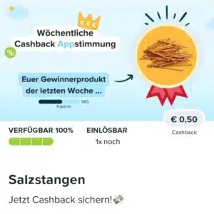 0,50€ Cashback auf Salzstangen bei Marktguru