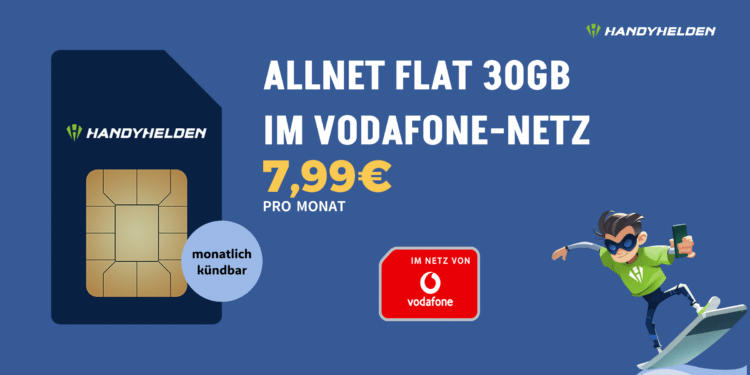 30GB LTE/5G Allnet-Flat im Vodafone-Netz