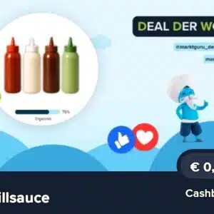 Marktguru Deal der Woche- 40 ct Cashback auf Grillsauce