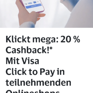 Visa Click to Pay 20% Cashback bis zu 50€