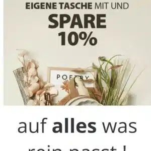 Bring deine eigene Tasche mit und bekomme 10% auf Alles was rein passt [ Jysk vor Ort ]