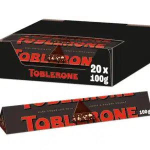 Toblerone , Dunkle Schokolade mit Honig- und Mandelnougat 20x100g für 15,99€(statt 27,99€)