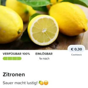 0,30€ Cashback auf Zitronen 🍋 bei Marktguru
