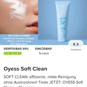 4,00€ Cashback auf Oyess Soft Clean Reinigungsgel dm & Marktguru