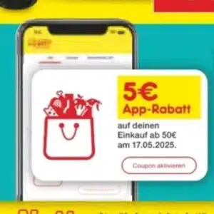 5€ Netto Gutschein ab 50€ Einkaufswert - nur heute in der Netto App!