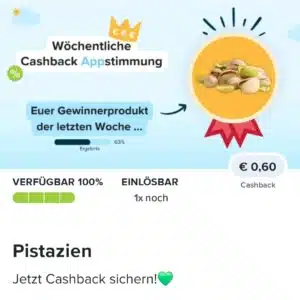 0,60€ Cashback auf Pistazien bei Marktguru