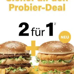 McDonald’s: 2 für 1 🍔🍔 Chicken Big Mac® und zweiten Big Mac® nach Wahl gratis dazu
