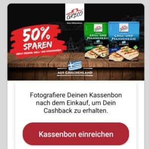 50% Cashback auf GRECO Grill- und Pfannenkäse🧀 bei scondoo