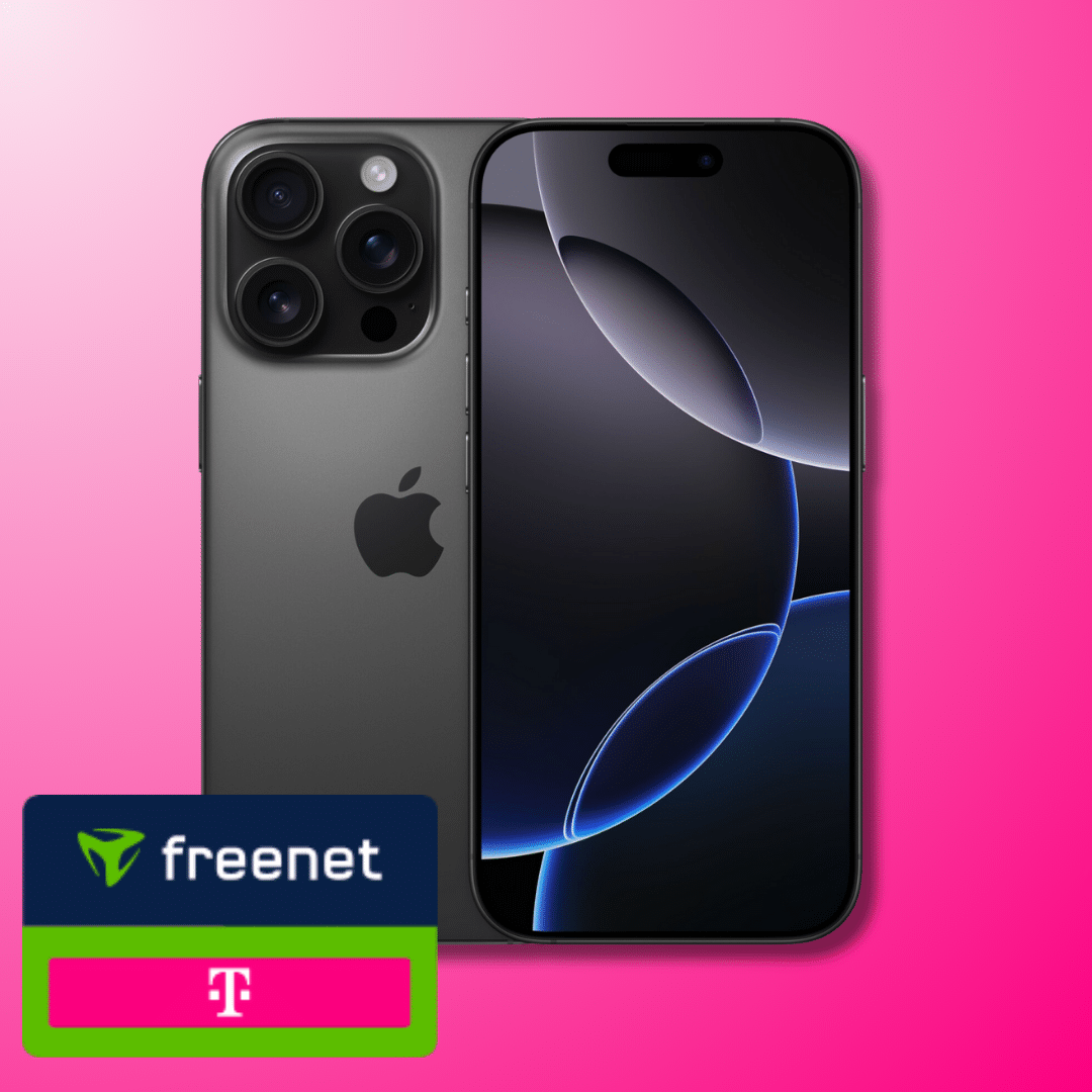 Thumbnail Eff. Gratis! 🔥 Apple iPhone 16  Pro (128GB) für 119€ + 60GB 5G/LTE Telekom Allnet für 44,99€/Monat + 150€ Wechselbonus (freenet Telekom Allnet Flat)