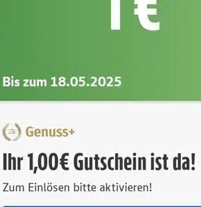 (Edeka Südwest) 1 € Gutschein ab 10 € MEW (gültig bis 18.05.2025)