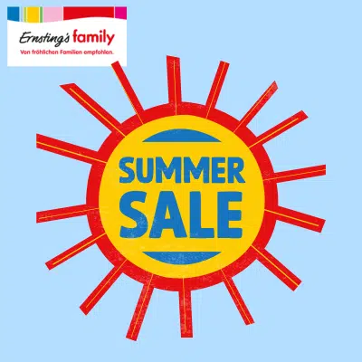 Thumbnail Ernsting's Family:  Summer Sale 😍 z.B. Baby T-Shirt und Radler im Set für 10€