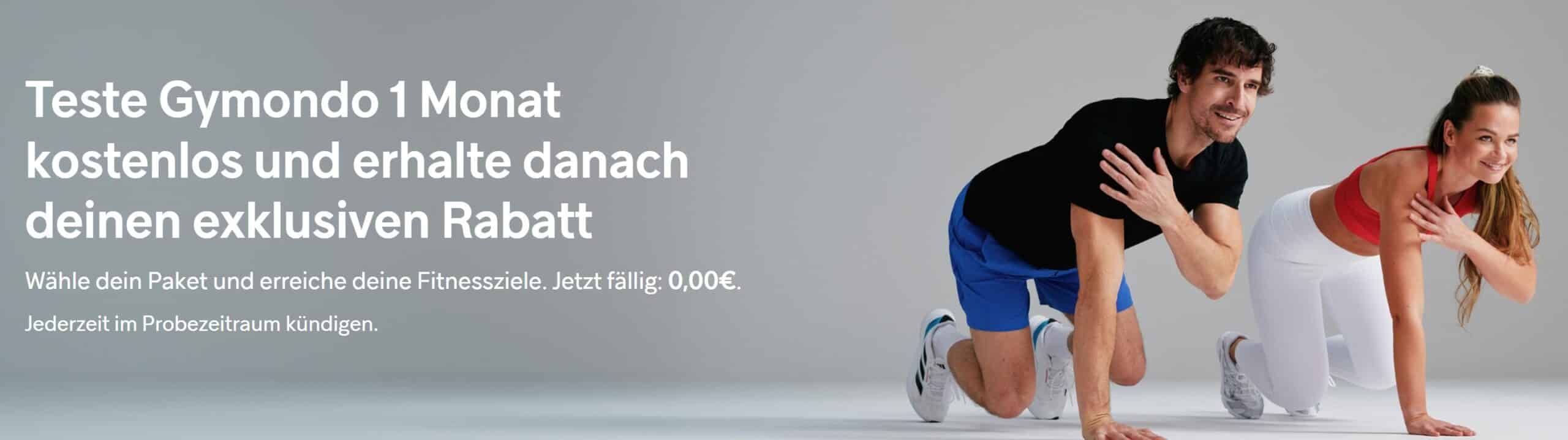 Banner von Gymondo 1 Monat kostenlos testen