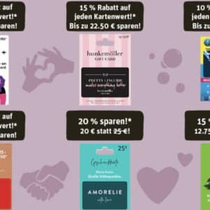 Rabatte in der Rewe Kartenwelt: RTL&#043;, C&A, Hunkemöller, Amorelie, Wellcard, Flix