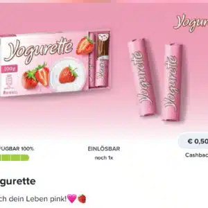 0,50 € Cashback auf Yogurette bei Marktguru