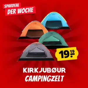 ⛺ KIRKJUBØUR Camping-Zelt für 24,90€ (statt 37€)