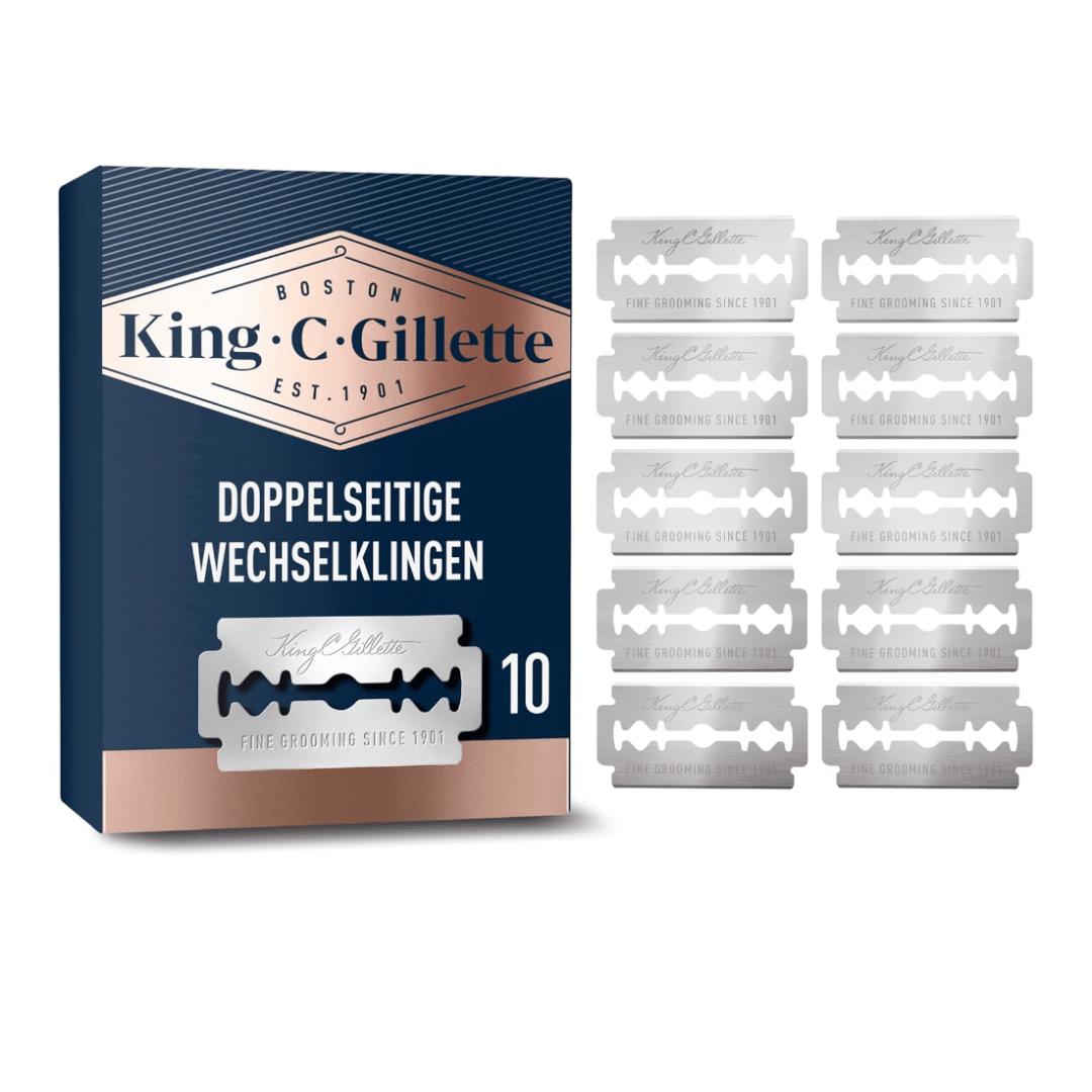 Thumbnail King C. Gillette Rasierklingen 10 Stück für 3,59€ (statt 4,95€)