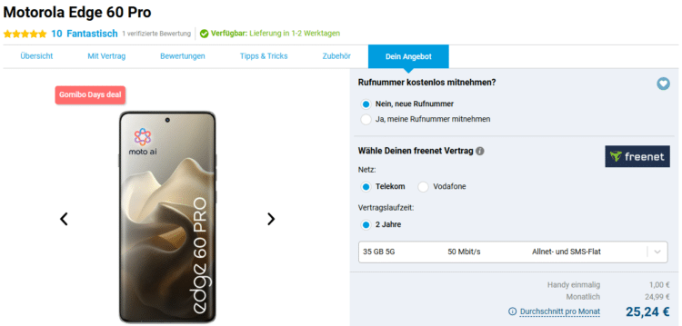 Motorola Edge 60 Pro Handytarif