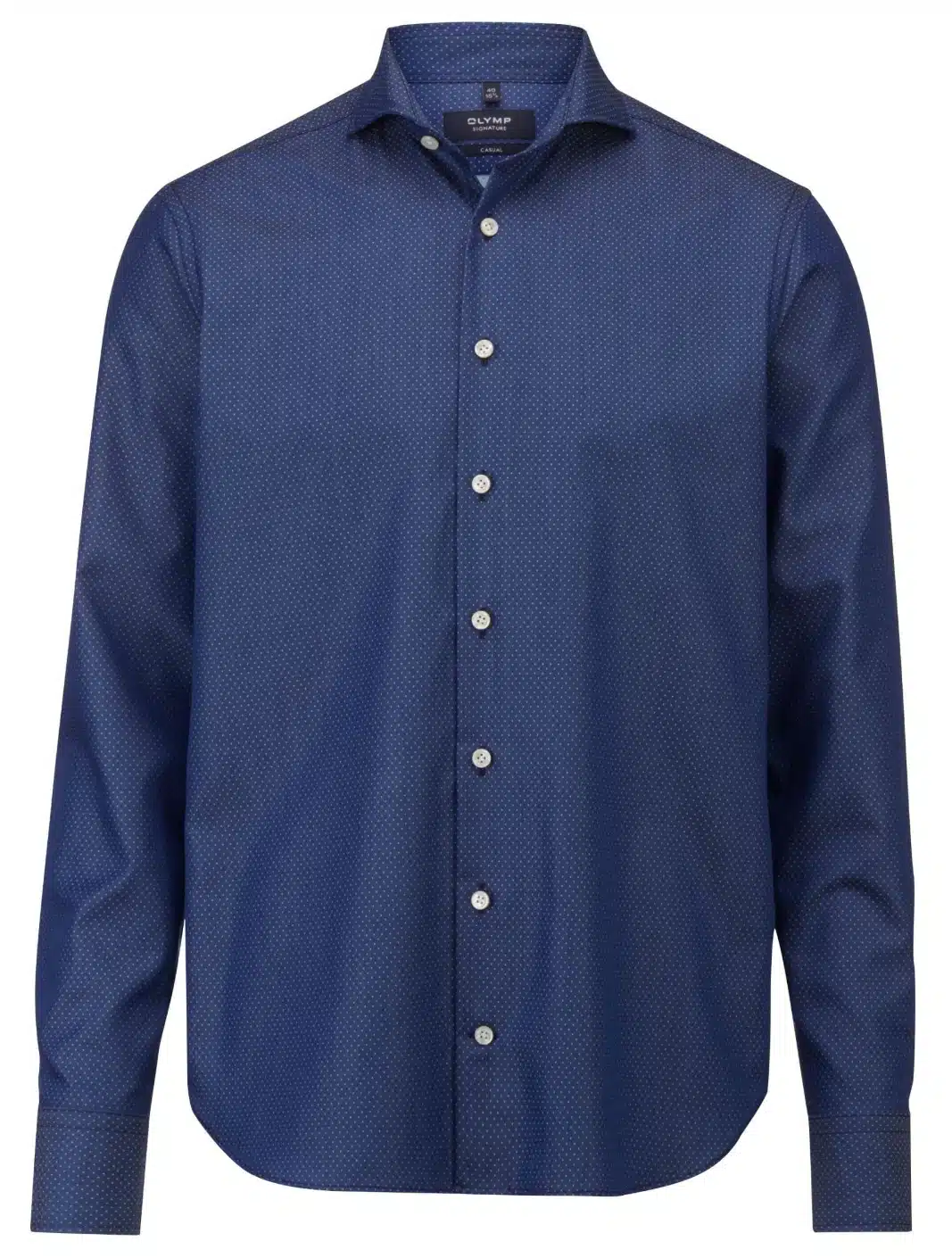 OLYMP SIGNATURE Soft Business Tailored Fit Hemd in Marine, Faux-uni 