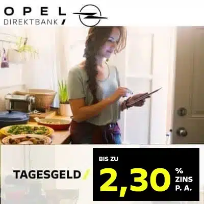 Thumbnail 🔆 Opel Direktbank: Tagesgeldkonto mit bis zu 2,30% Zinsen p.a. für Neukunden