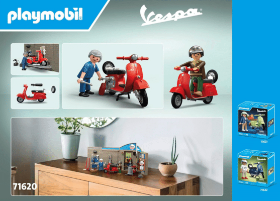 Playmobil Cars 60s Vespa Garage