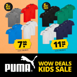 Puma Kinder Sale bei SportSpar – T-Shirts schon ab ~4€/Stück