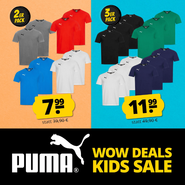 Thumbnail Puma Kinder Sale bei SportSpar – T-Shirts schon ab ~4€/Stück