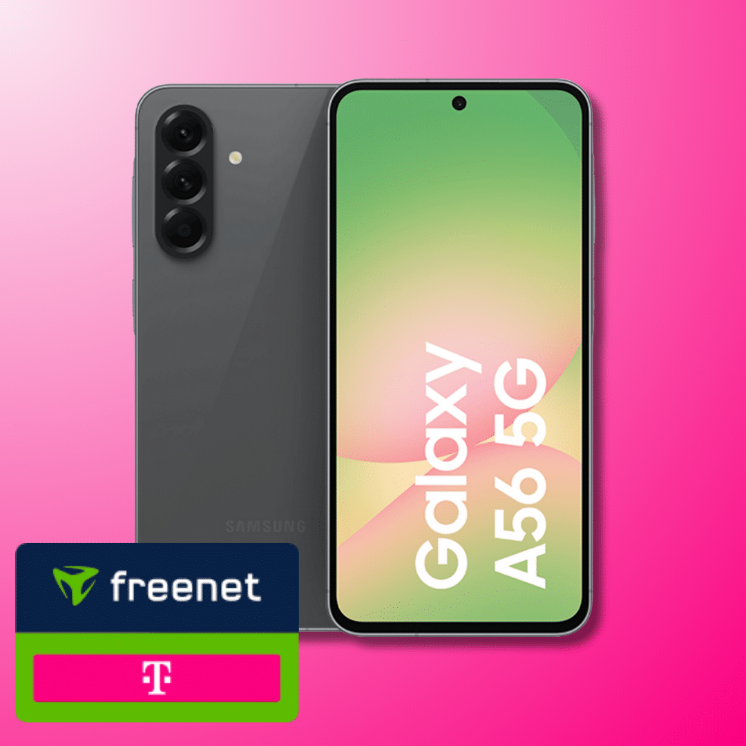 Thumbnail Eff. GRATIS 🔥 Samsung Galaxy A56 5G (256GB) für 1€ + 35GB 5G/LTE Telekom Allnet für 24,99€/Monat + 150€ Wechselbonus + 100€ Cashback (freenet Telekom Allnet Flat)