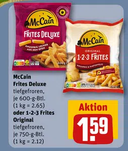 McCain Crinkle Deluxe Pommes bei Rewe mit 50 % Cashback für nur 80 Cent