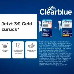 3 Euro Cashback auf Clearblue