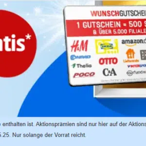 Bei Payback Prämienbestellung 5 € Wunschgutschein geschenkt bekommen bis 11.05.2025
