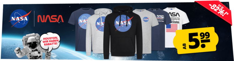 SportSpar: Nasa Shirts, Sneaker, Hoodies & mehr im Sale