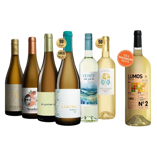 Thumbnail Vinos Sommer Blanco Paket mit 6 Flaschen Weißwein inkl. 1,5l Magnumflasche für 29,99€