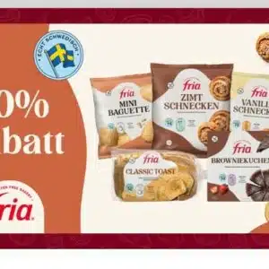 30% Cashback auf alle Fria Produkte