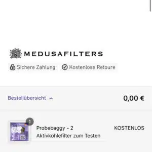 Gratis Aktivekohlefilter von Medusafilters
