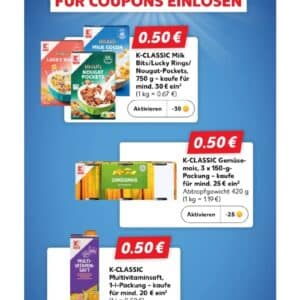 Treuepunkte einlösen - 3 Produkte für je 0,50€ erhalten - Kaufland App
