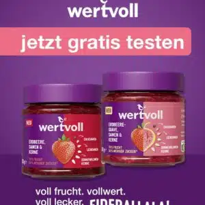 wertvoll Marmelade gratis testen