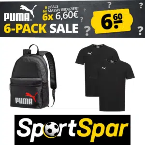 🖤 SportSpar: Puma 6-Pack Sale: 6 Deals für 6,60€!