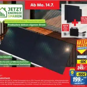 Balkonkraftwerk 860WP (Lidl+) 14.07.25 bis 20.07.25