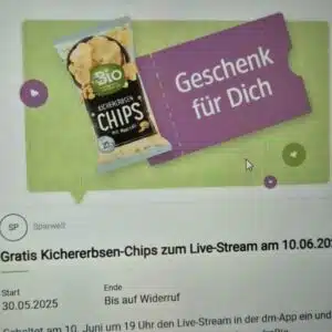 Gratis Kichererbsenchips bei dm + Gewinnspiel