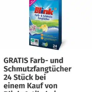 gratis Farb- und Schmutzfangtücher bei einem Kauf von Blink-Artileln im Wert von 3,00€  (Müller App)
