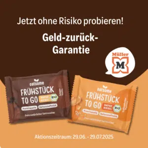 Oatsome Riegel gratis testen (bei Müller) 😋