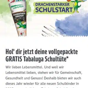 *Vorankündigung* gratis Tabaluga Schultüte für Schulanfänger bei Edeka (regional evtl. bundesweit?)