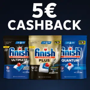 5€ Cashback auf Finish Ultimate und Quantum