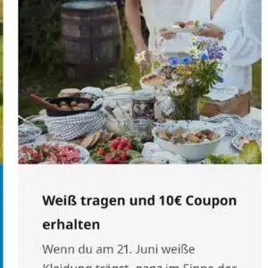 *Voranküdigung* IKEA - Weiß tragen und 10€ Coupon erhalten 21.06.2025
