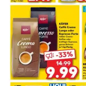 Käfer Kaffee ☕️ ganze Bohnen für 9,99€ am &#034;Framstag&#034; bei Kaufland