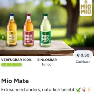 0,50 Cashback auf Mio Mate bei Marktguru